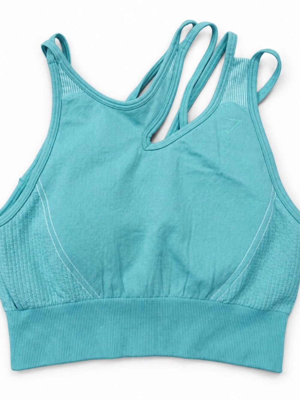 Gymshark Teal Seamless Strappy Sports Bra